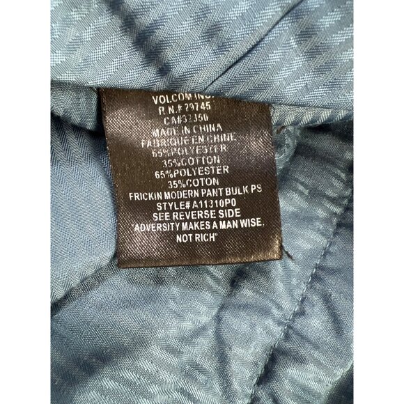 Volcom Corpo Frickin Modern Pants Mens 33 Straight Leg Black Cotton Blend Active - Picture 7 of 10